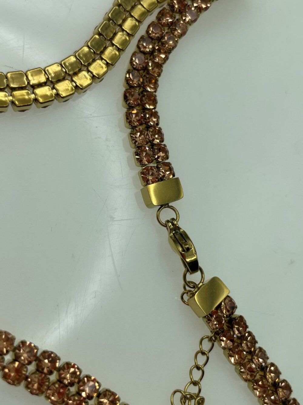 Double Strand Rhinestone Necklace - Picture 2 of 3